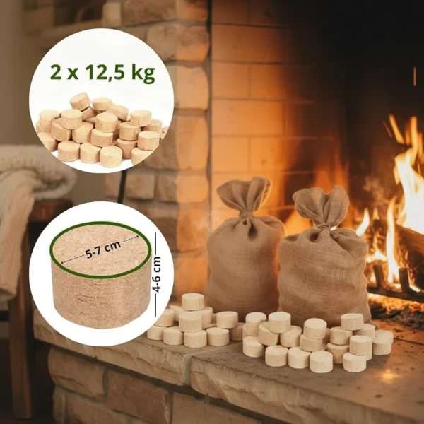 Briquetas de madera prensada – Pack 270 kg