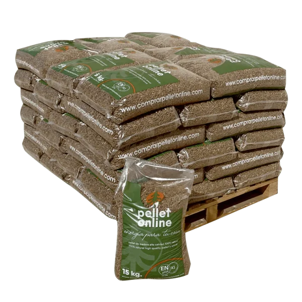 Pellets ENplus A1 – Medio Palet 42 sacos de 15 kg (630 kg)