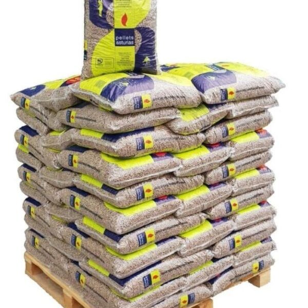 Pellets Asturias 1 Palet de 72 Sacos certificado Enplus 15 kg